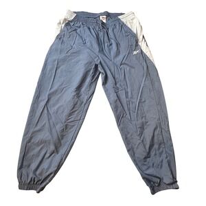 Reebok Track Pants Womens 1X/16W Blue Colorblock Joggers Nylon Activewear Gym